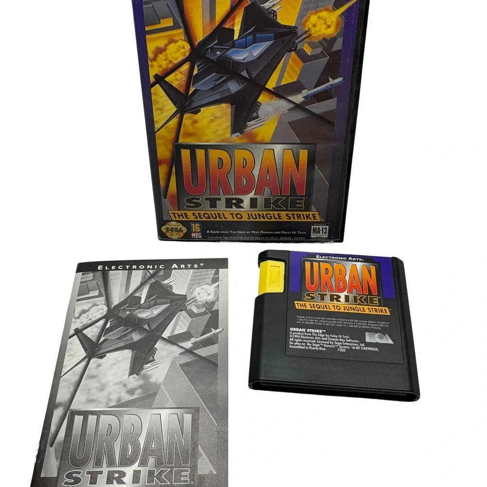 CIB Video Game 16-Bit Urban Strike Sega Genesis Electronic Arts